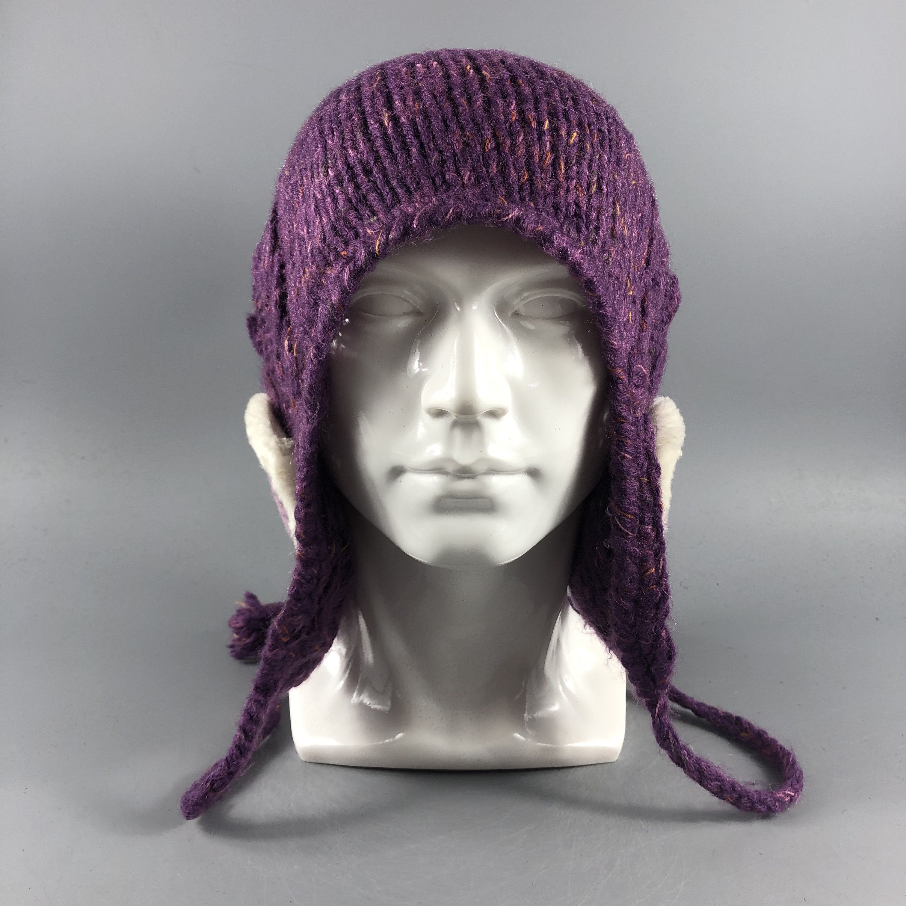 Japanese Brand × Vintage Ear Flap Hat Beanie Snow Hat Snow Cap -D161 Size ONE SIZE - 7 Thumbnail