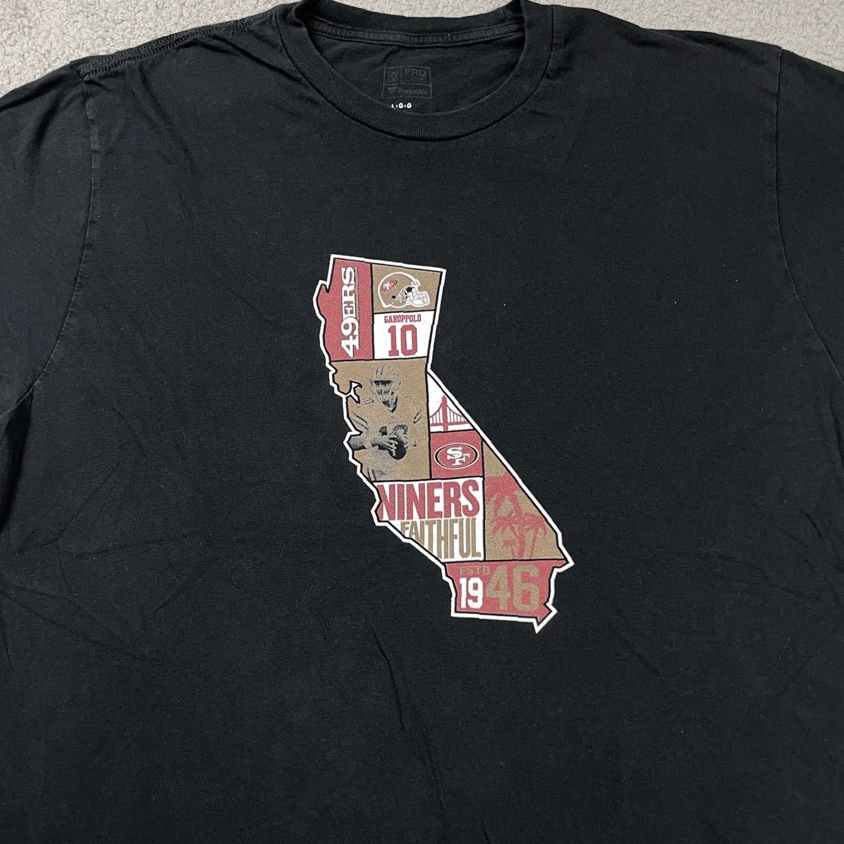 Vintage Fanatics San Francisco 49ers Shirt Adult Mens Large Black NFL Football California West Logo T-Shirt Mens Sports Size US L / EU 52-54 / 3 - 2 Thumbnail