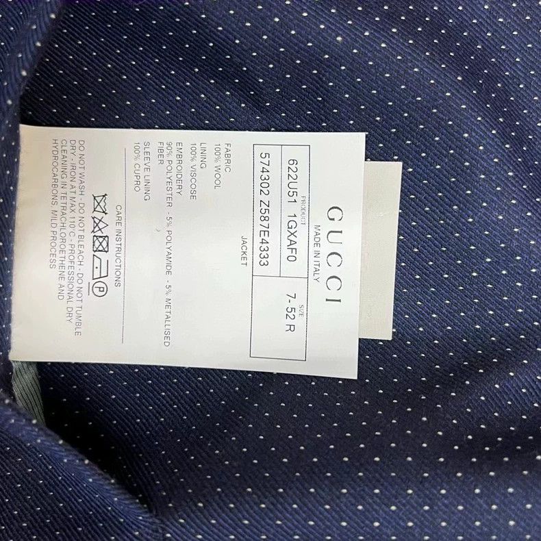 Gucci Gucci The Lion King's blue dot suit Size 52R - 6 Thumbnail