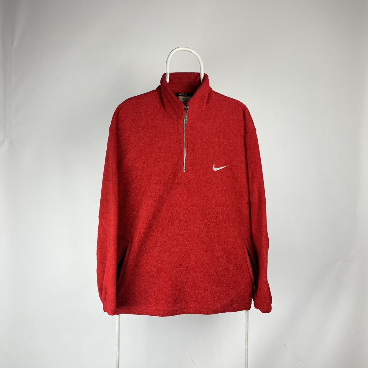 Nike Vintage Nike fleece 1/4 zip jacket embroidered bootleg Size US XL / EU 56 / 4 - 2 Thumbnail