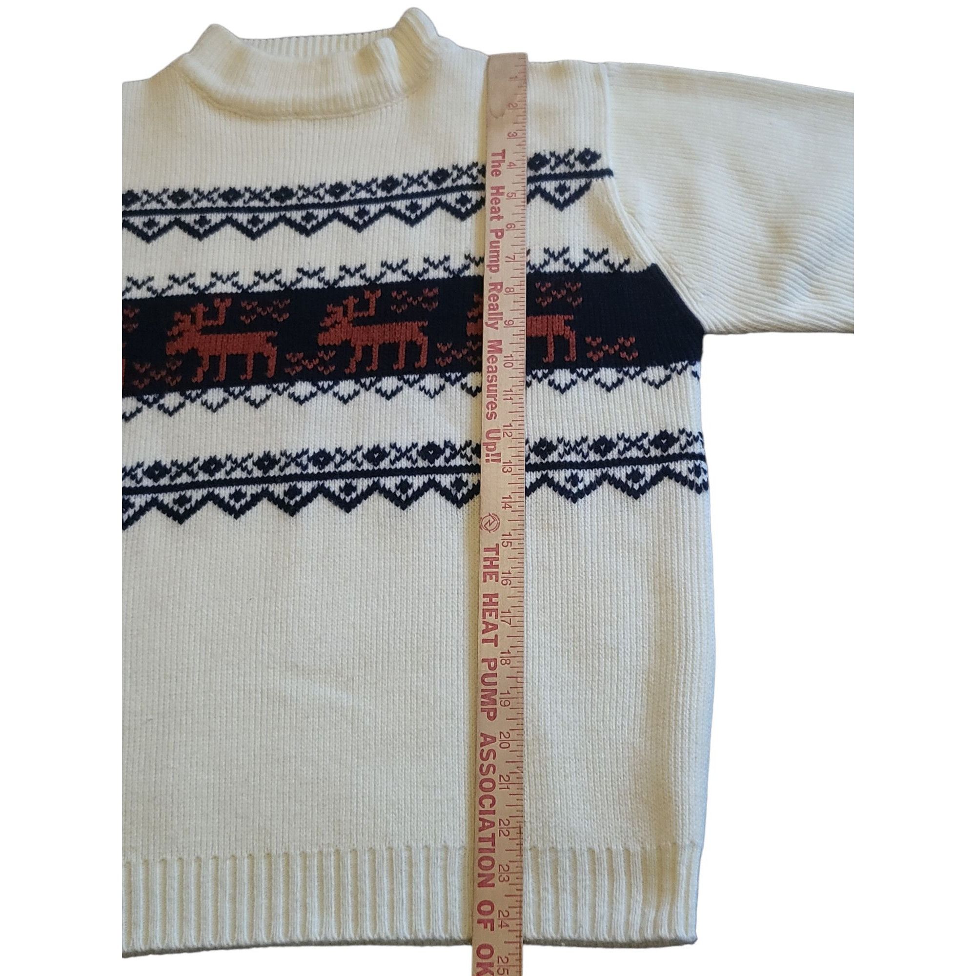 Other Discovery California Reindeer Sweater Men Sz L Mock Neck Hol Size US L / EU 52-54 / 3 - 4 Thumbnail