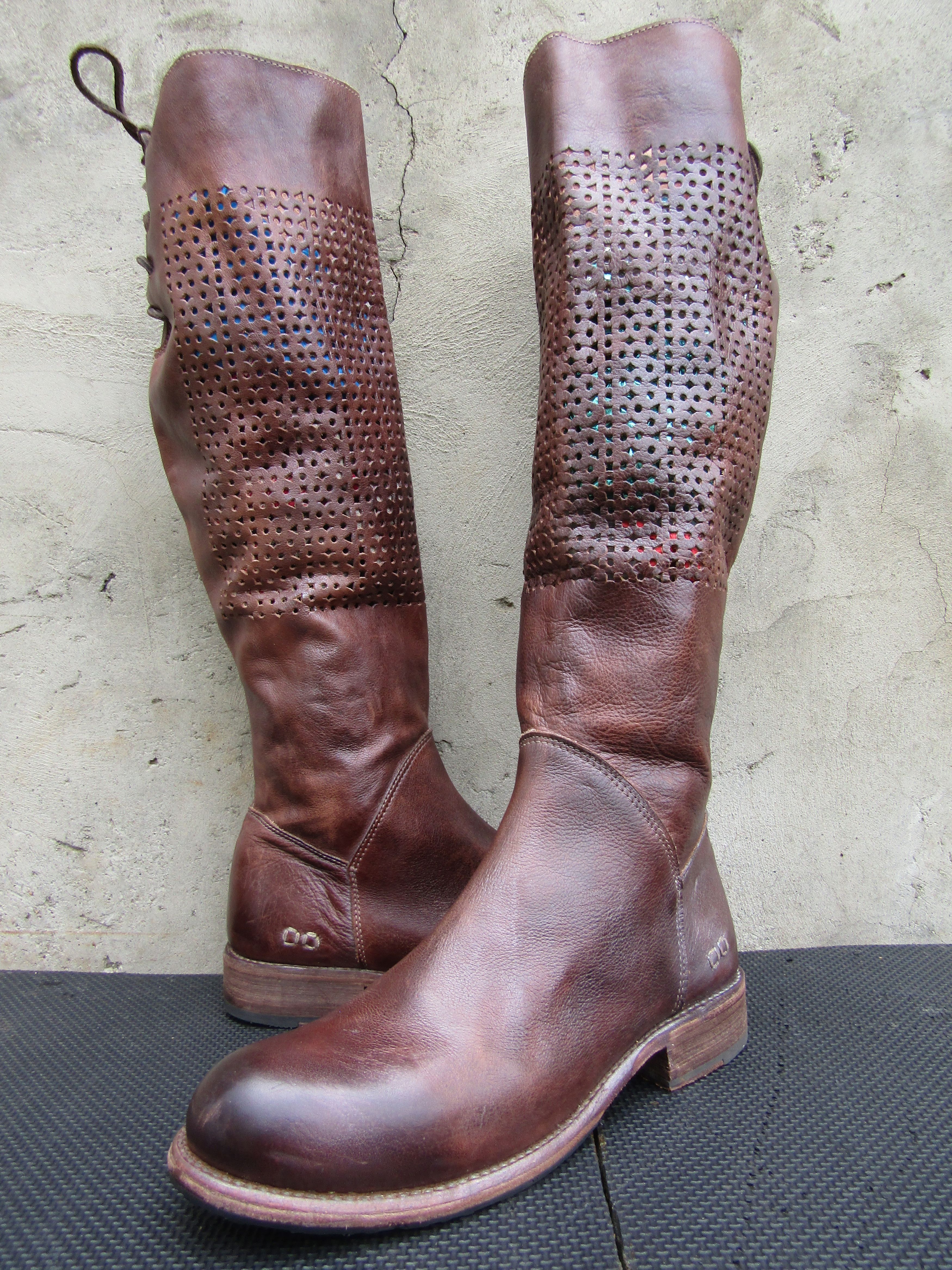 Bed Stu BED STU Cambridge Perforated Tall Leather Moto Biker Tall Size US 10 / IT 40 - 1 Thumbnail