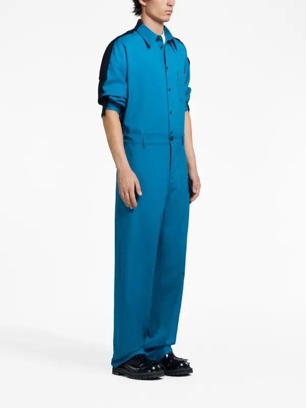 Marni o1w1db10125 Wool Shirt in Blue Size US S / EU 44-46 / 1 - 2 Thumbnail