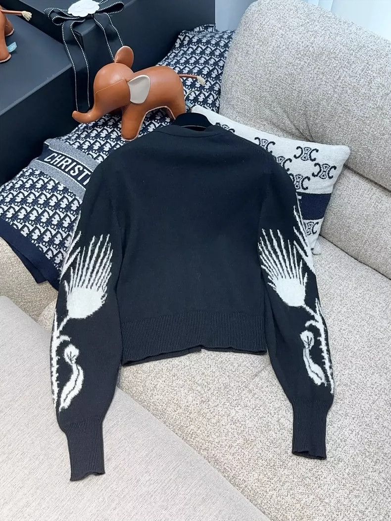 Chanel Chanel 21A Castle Series Black Wing Princess Sleeve Knitte Size XS / US 0-2 / IT 36-38 - 3 Thumbnail