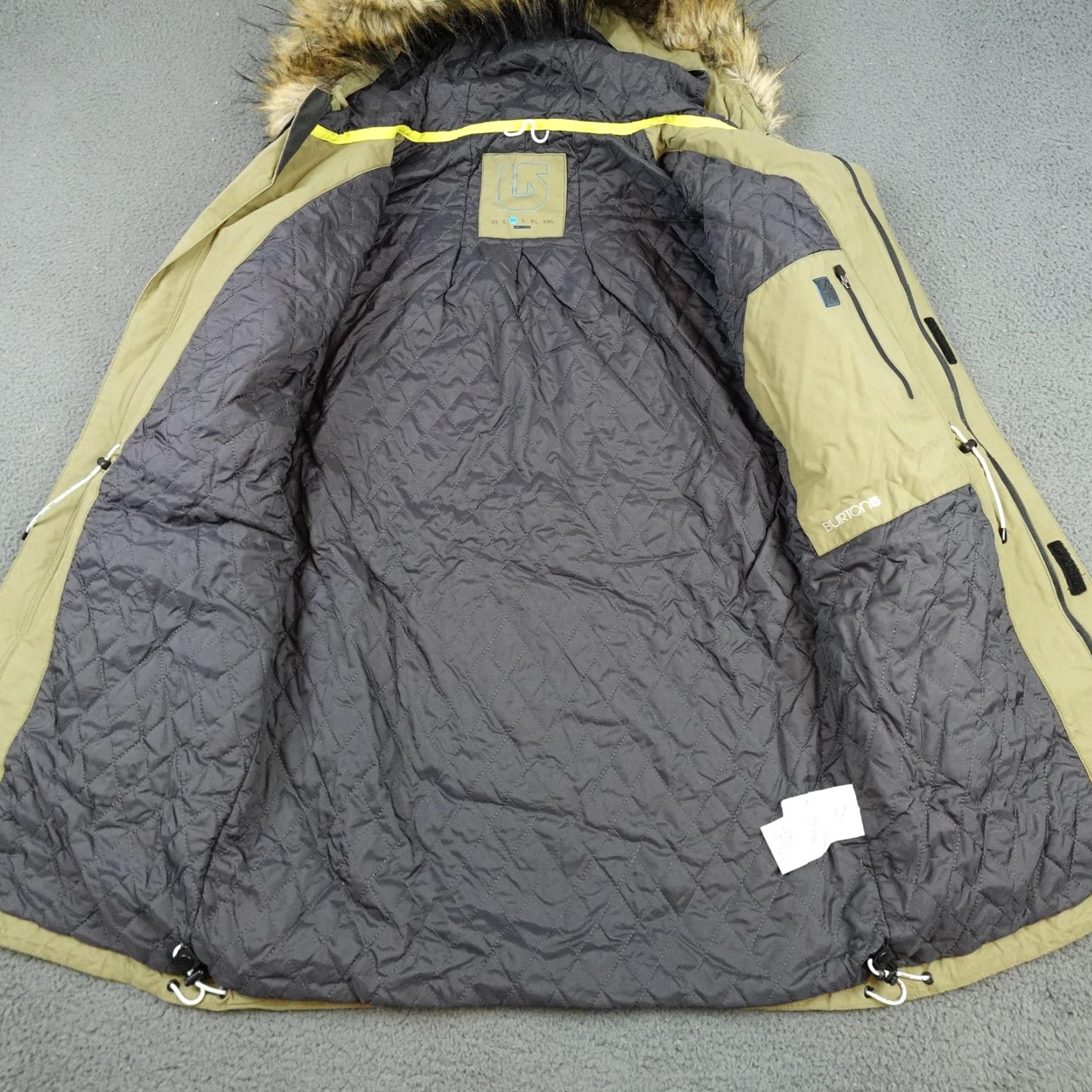 Burton Burton Coat Womens Medium Green Hooded Parka Insulated Ski Winter Faux Fur Trim Zip Pockets Size M / US 6-8 / IT 42-44 - 5 Thumbnail