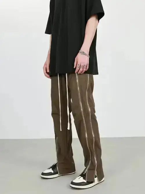 VIBE Punk Zipper Flared Tactical Pants Size US 34 / EU 50 - 5 Thumbnail