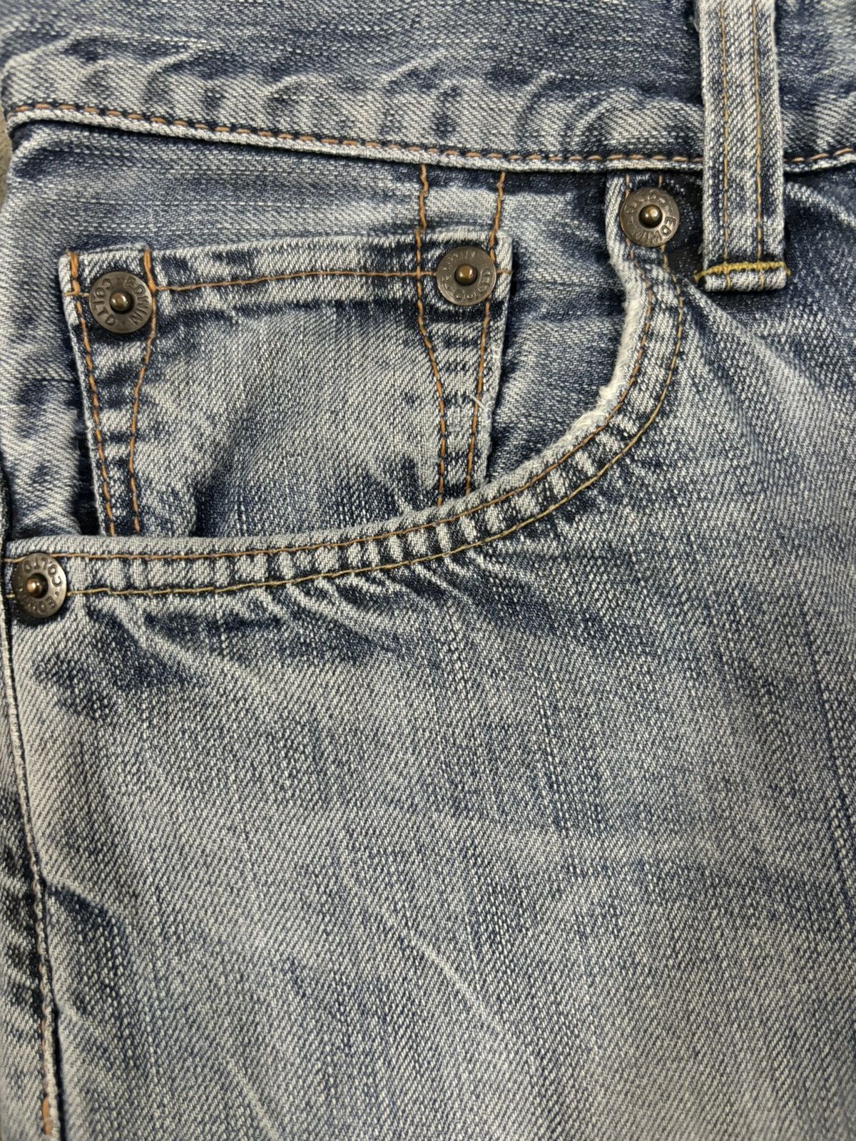 Edwin Vintage Edwin 503 Premium Blue Wash Distressed Grunge Jeans Size US 30 / EU 46 - 5 Thumbnail