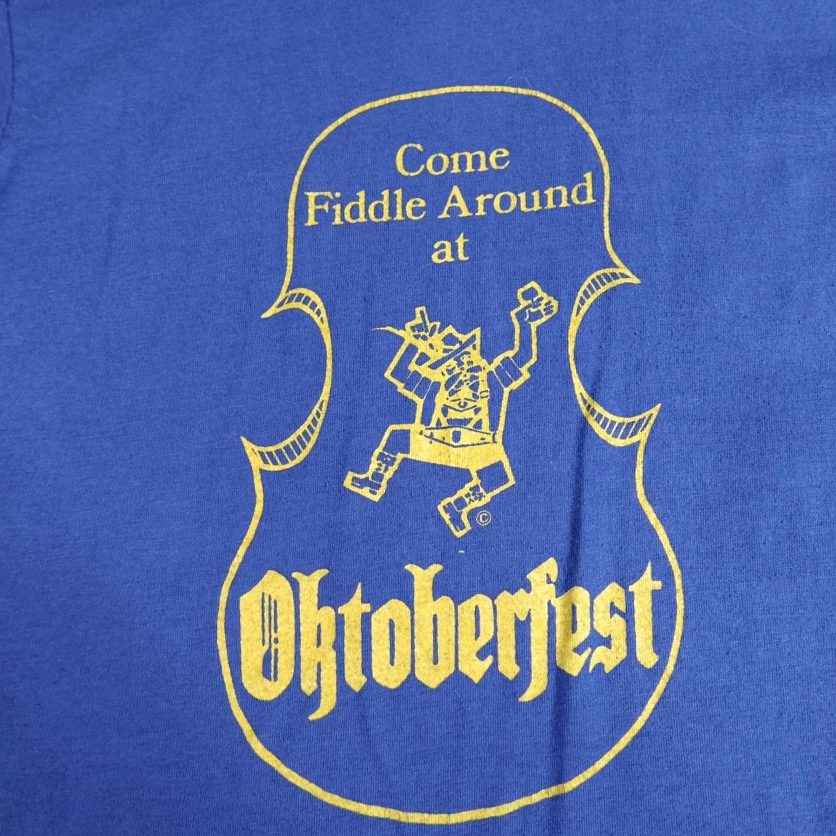 Vintage VINTAGE American Vintage Shirt Men Small Blue Oktoberfest Short Sleeve Crew Neck Cotton Jersey Graphic Print 90s Concert Flaw Free Size US S / EU 44-46 / 1 - 2 Thumbnail