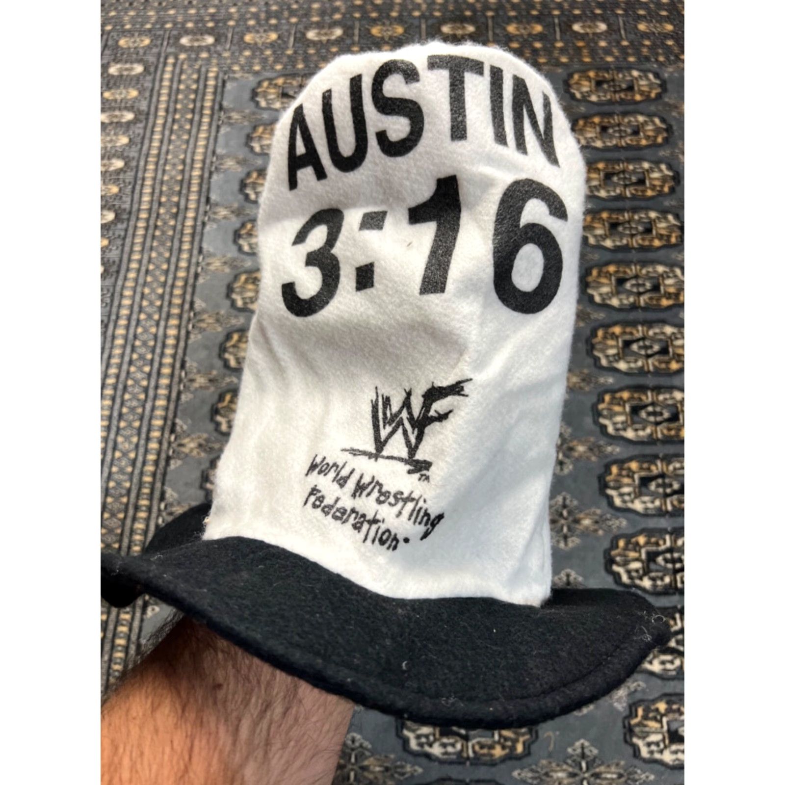 Vintage VINTAGE Stone Cold Steve Austin 3:16 Hat WWE Top Hat Mens One Size White Size ONE SIZE - 2 Thumbnail