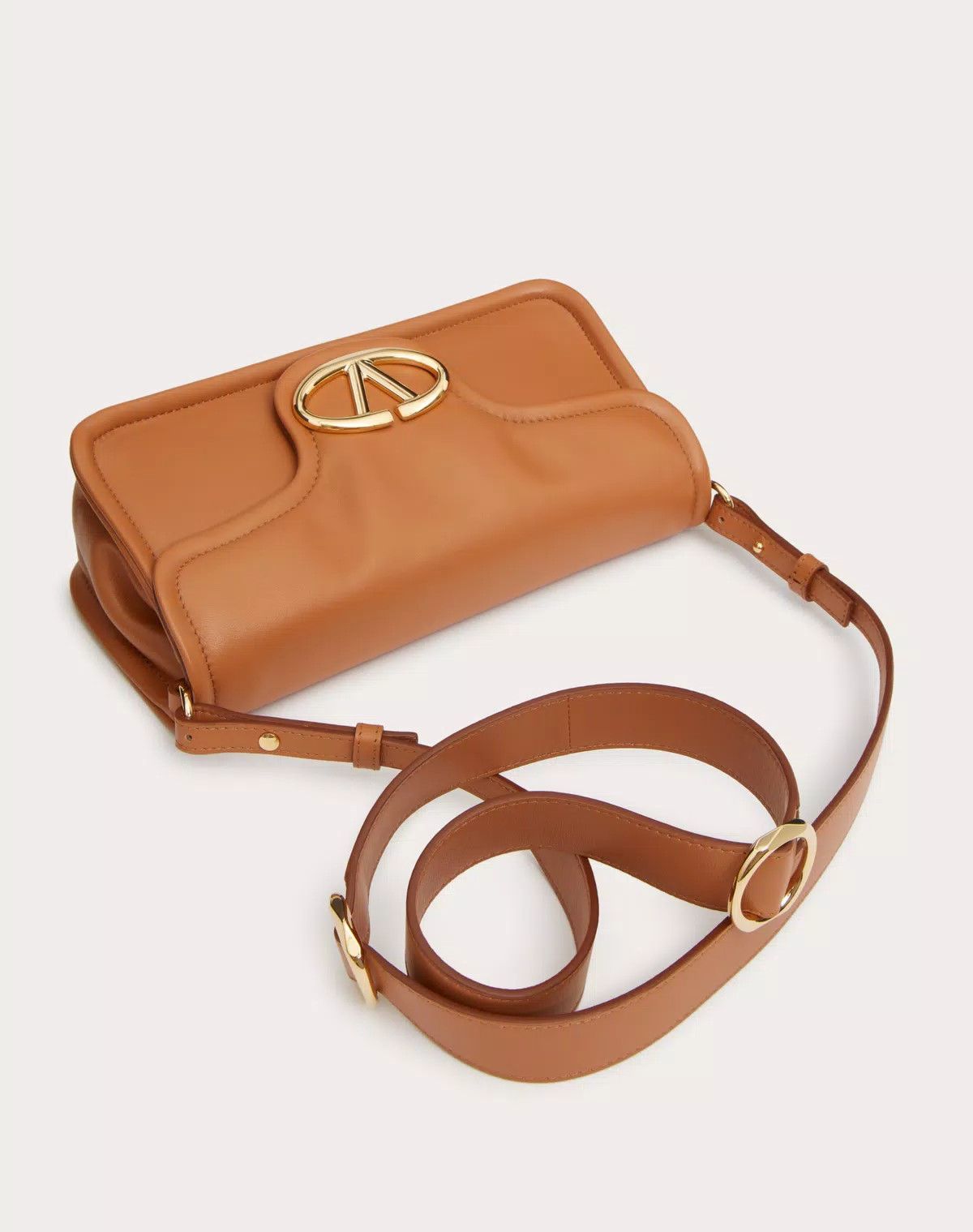 Valentino oc11z0725 Size:OS/Nappa Leather Shoulder Bag in Almond Beige Size ONE SIZE - 5 Thumbnail