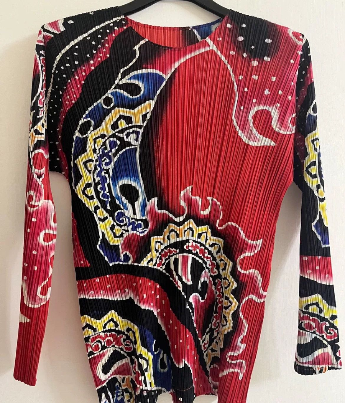 Issey Miyake Pleats Please Middle Red Facebook Shirt