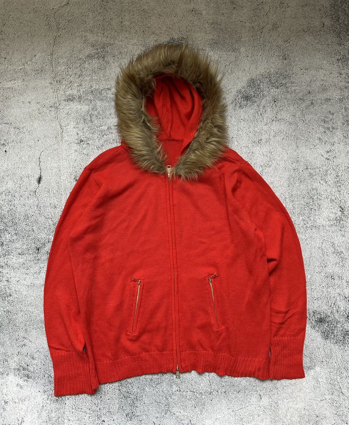Japanese Brand Faux Fur Zip Hoodie If Was Six Nine Style Women's Orange Size L / US 10 / IT 46 - 1 Thumbnail