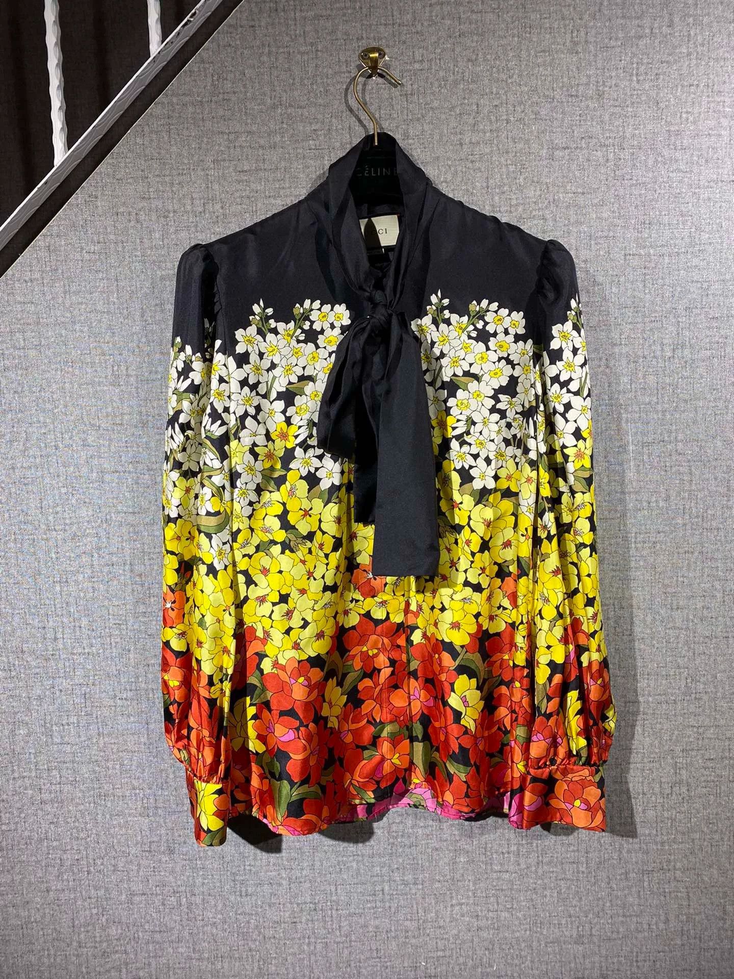 Gucci floral silk blouse jacket by gucci Size L / US 10 / IT 46 - 1 Thumbnail