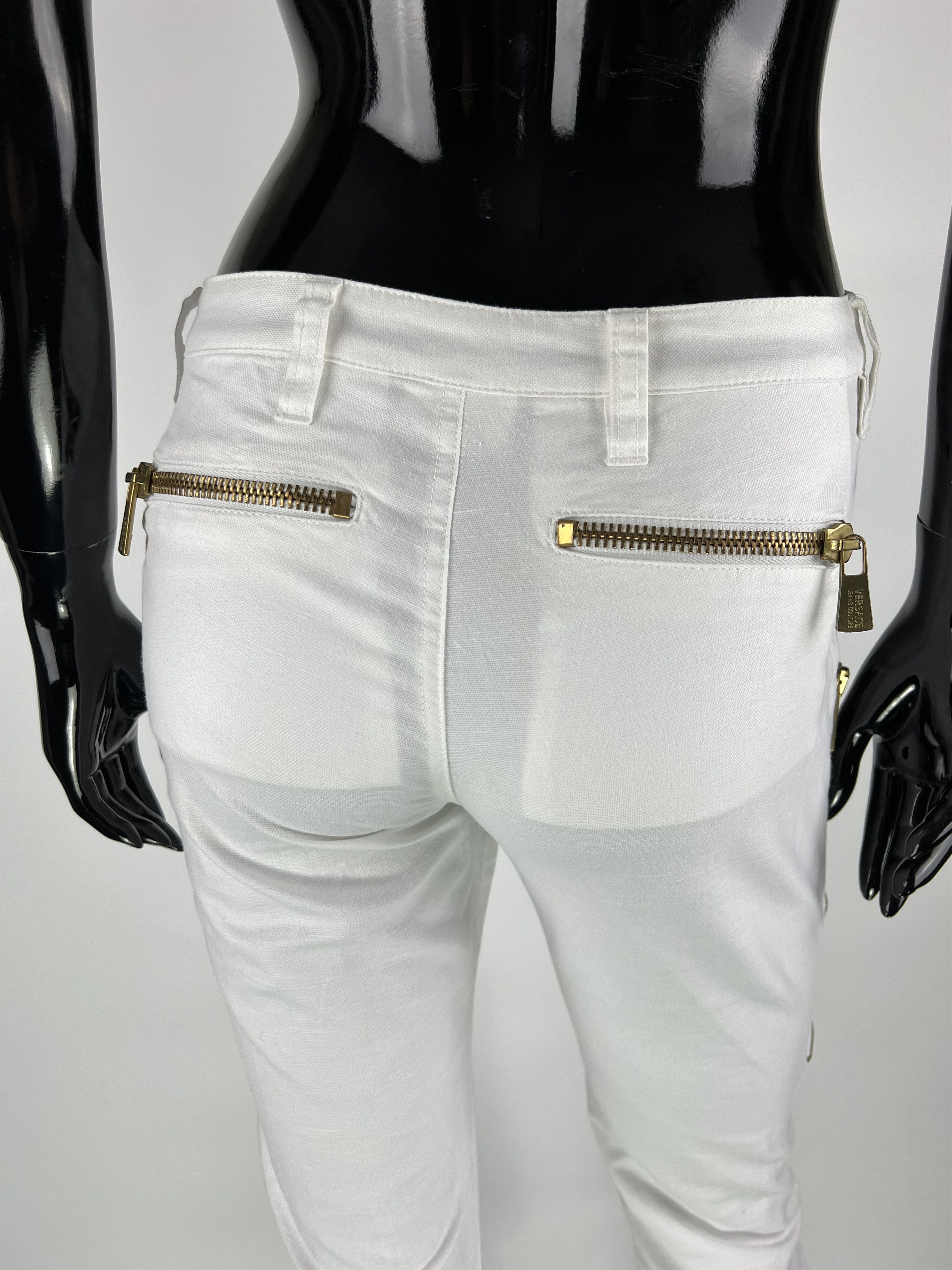 Versace Versace Jeans Couture VTG Cotton/Linen Flared Pants Size 26 Size 26" / US 2 / IT 38 - 7 Thumbnail