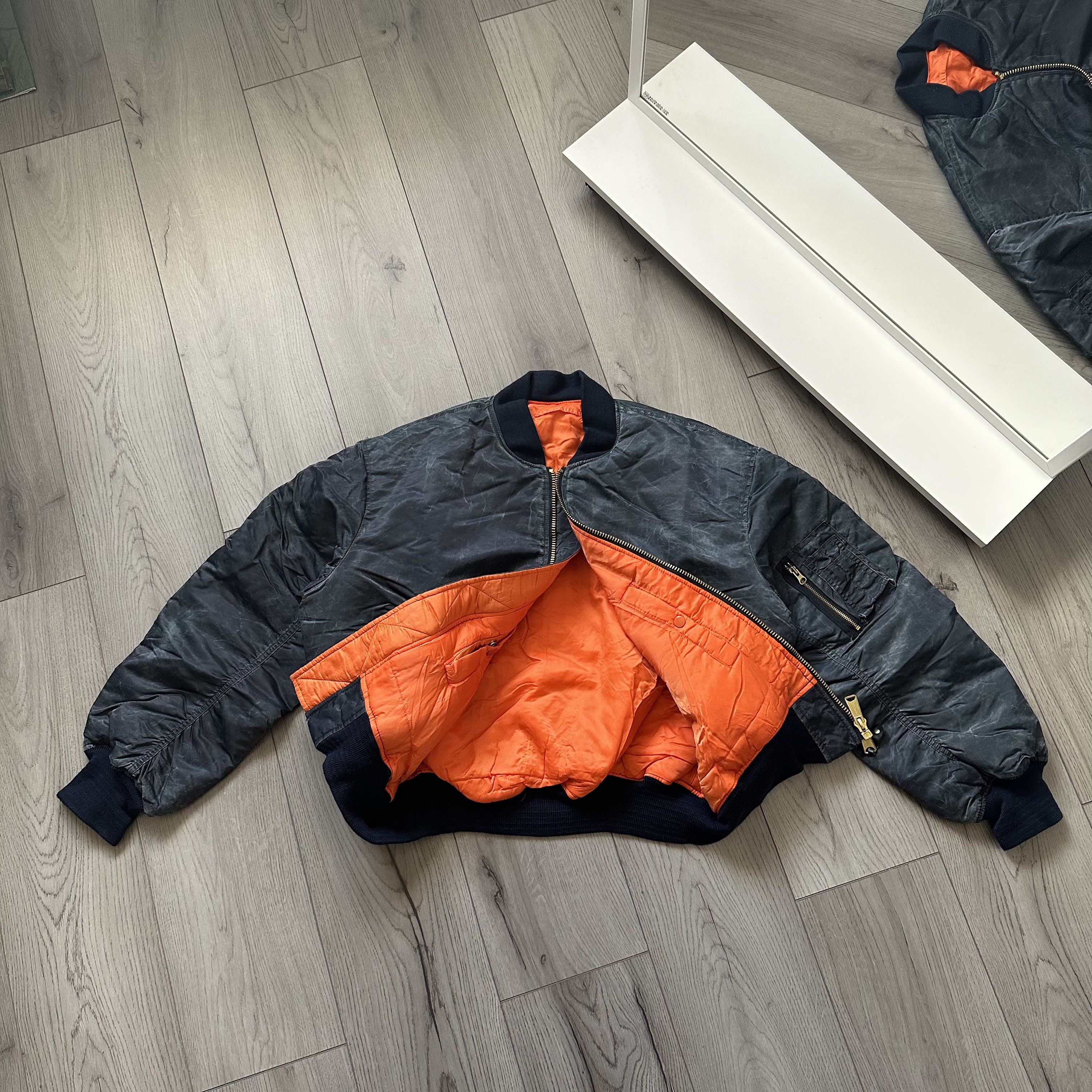 Japanese Brand × Vintage Garment Dyed Nylon Avant Garde Bomber Jacket Vintage y2k Size US L / EU 52-54 / 3 - 6 Thumbnail