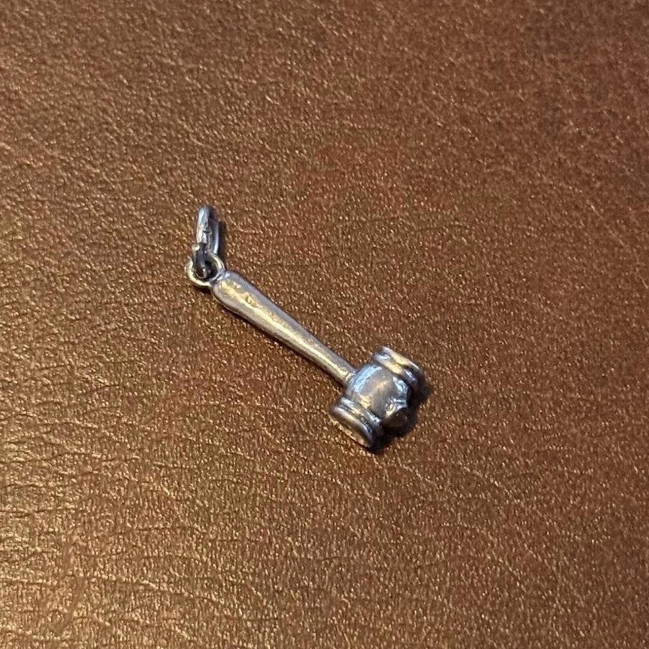 Designer Vintage Sterling Silver Gavel Pendant/Charm Size ONE SIZE - 2 Thumbnail