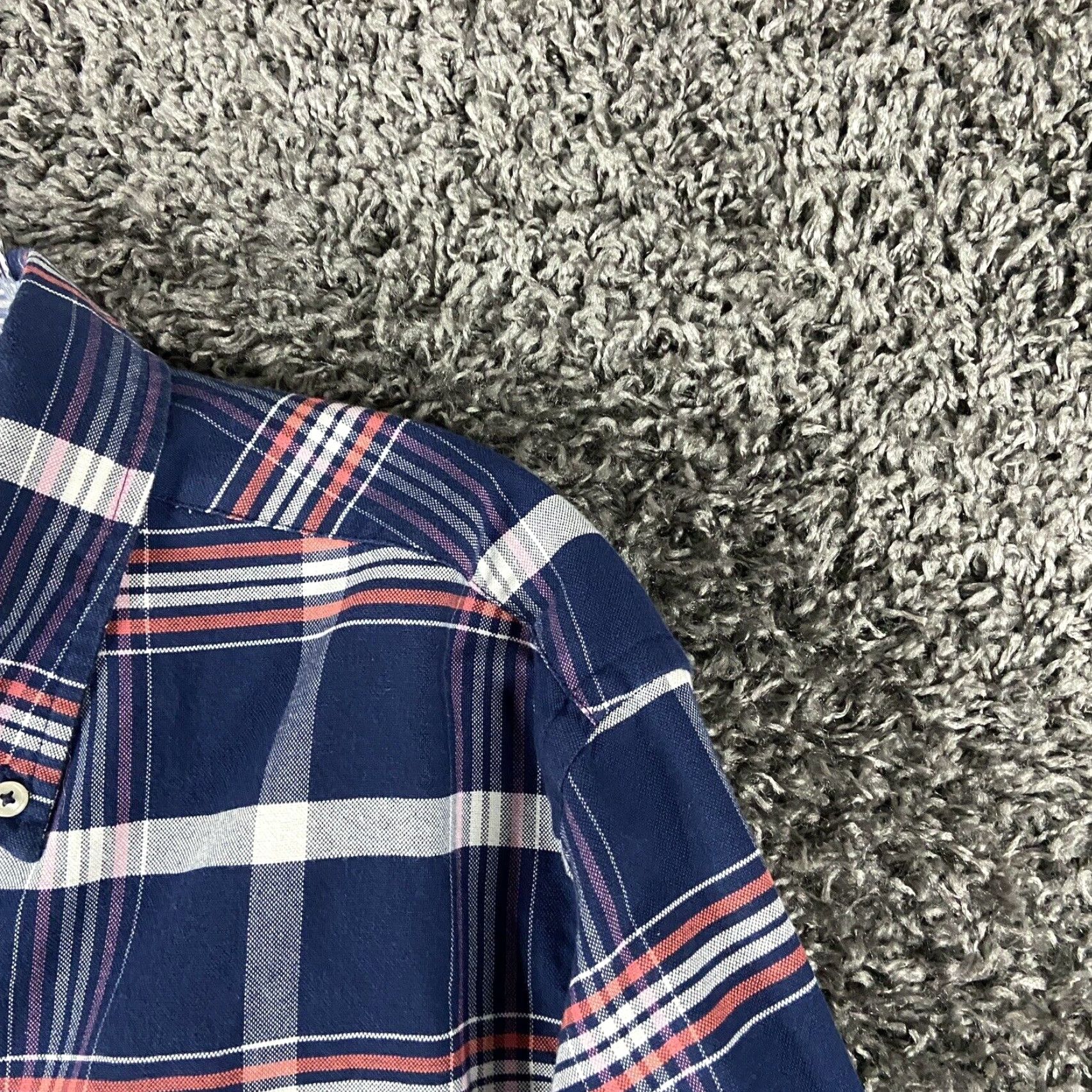American Eagle Outfitters American Eagle Shirt Adult Men L Pink Plaid Button-Up Long Sleeve Size US L / EU 52-54 / 3 - 4 Thumbnail