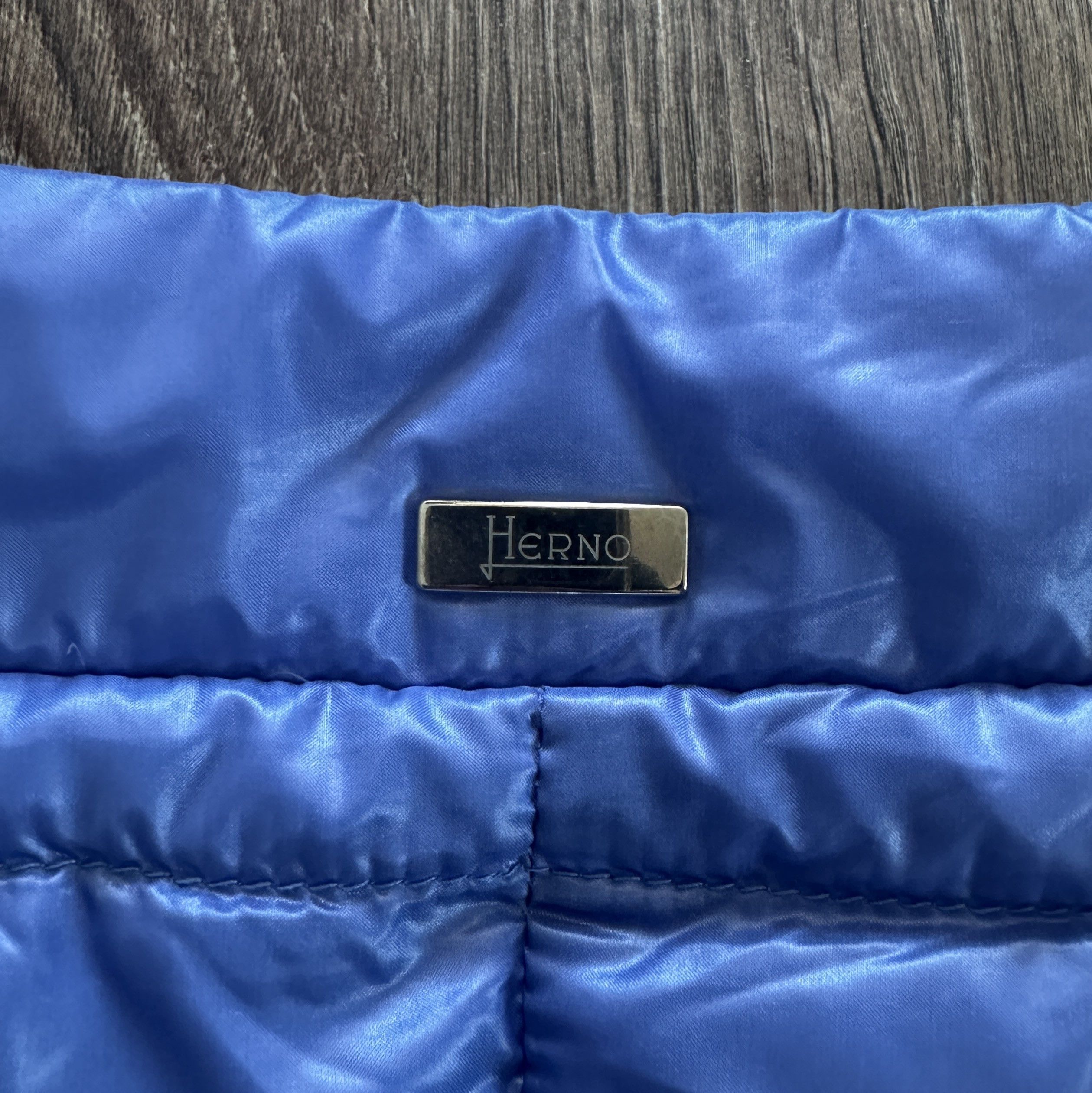 Herno HERNO Full Zip Quilted Down Vest Blue Luxury Brand Fashion Size L / US 10 / IT 46 - 14 Thumbnail