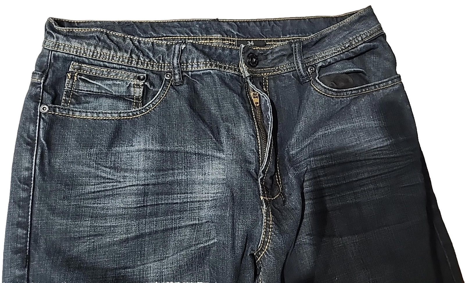 Other Buffalo Mens Blue Jeans Relaxed Fit Straight Leg 34Wx31L Size US 34 / EU 50 - 8 Thumbnail