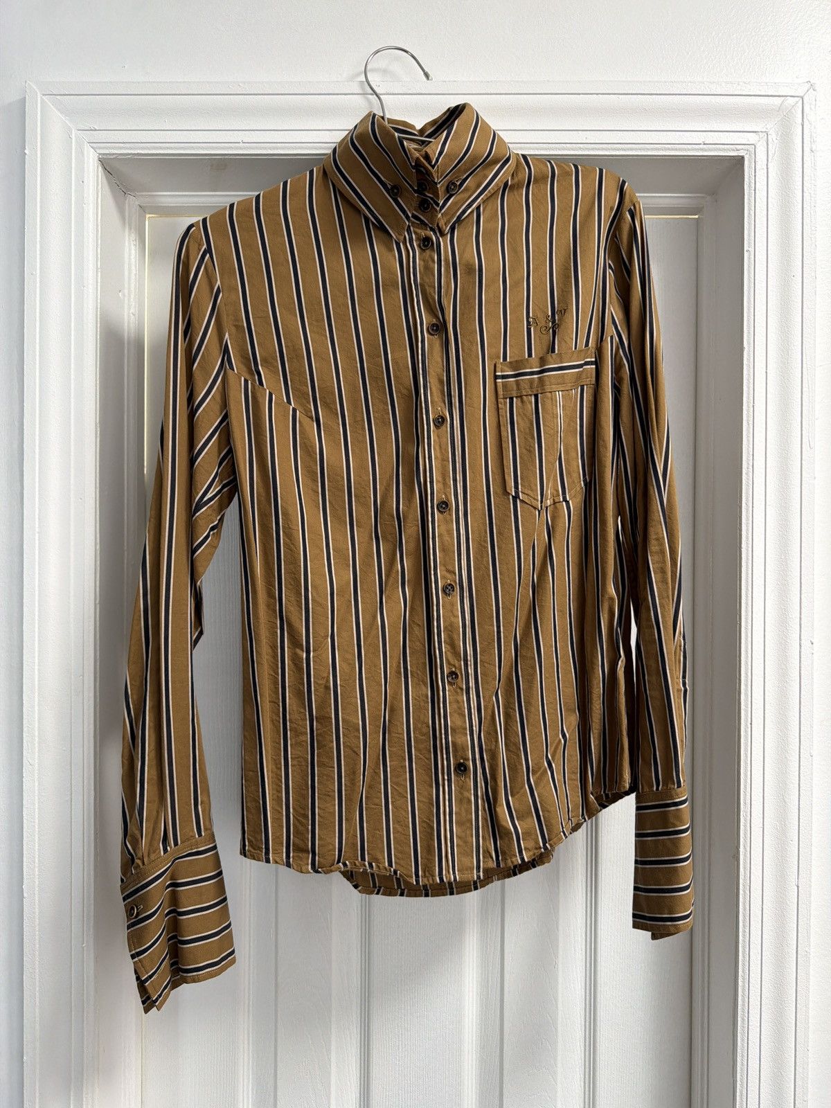 Vivienne Westwood Vivienne Westwood Striped Blouse w Exaggerated Cuffs/Neck Size M / US 6-8 / IT 42-44 - 1 Thumbnail