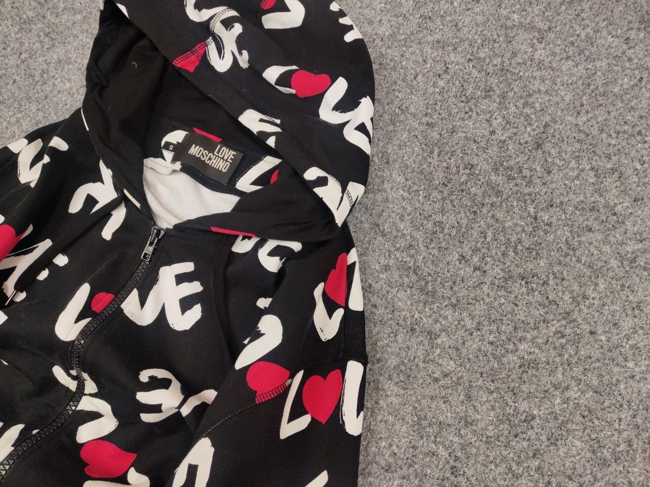 Moschino Love Moschino Authentic Multi Logo Oversized Zip Hoodie Size US S / EU 44-46 / 1 - 4 Thumbnail