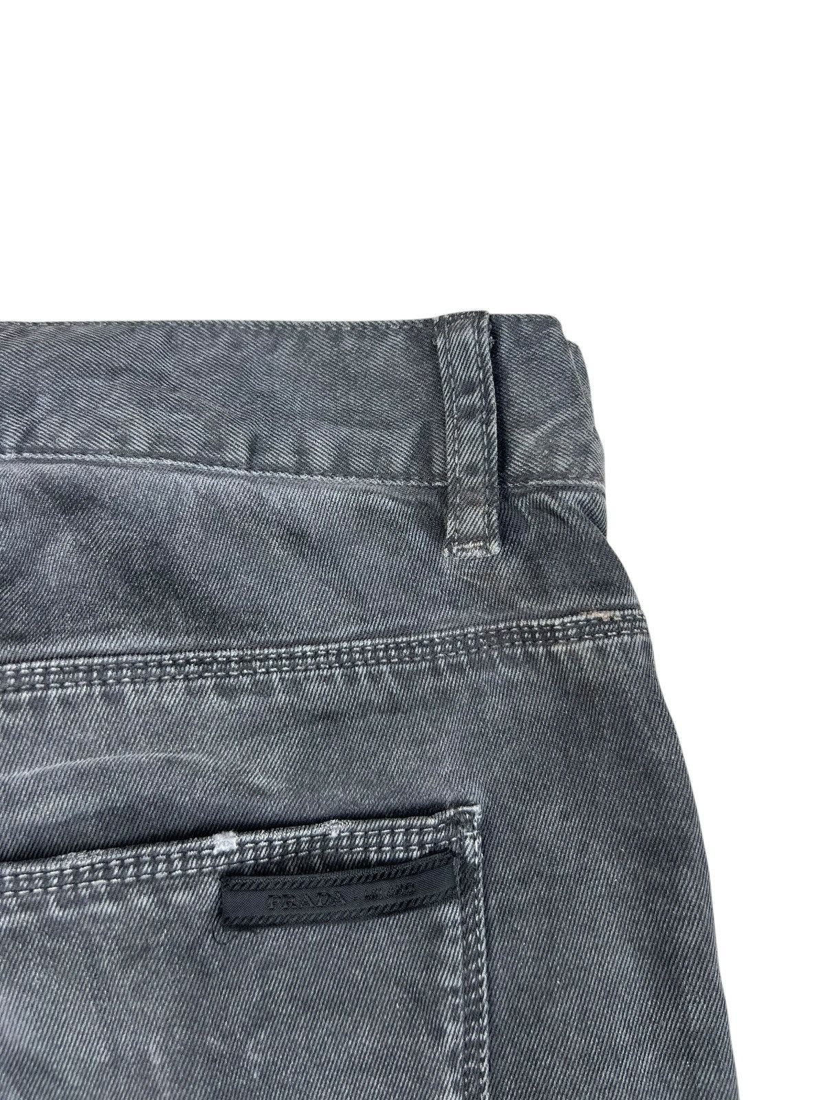 Distressed Prada Waxed Jeans