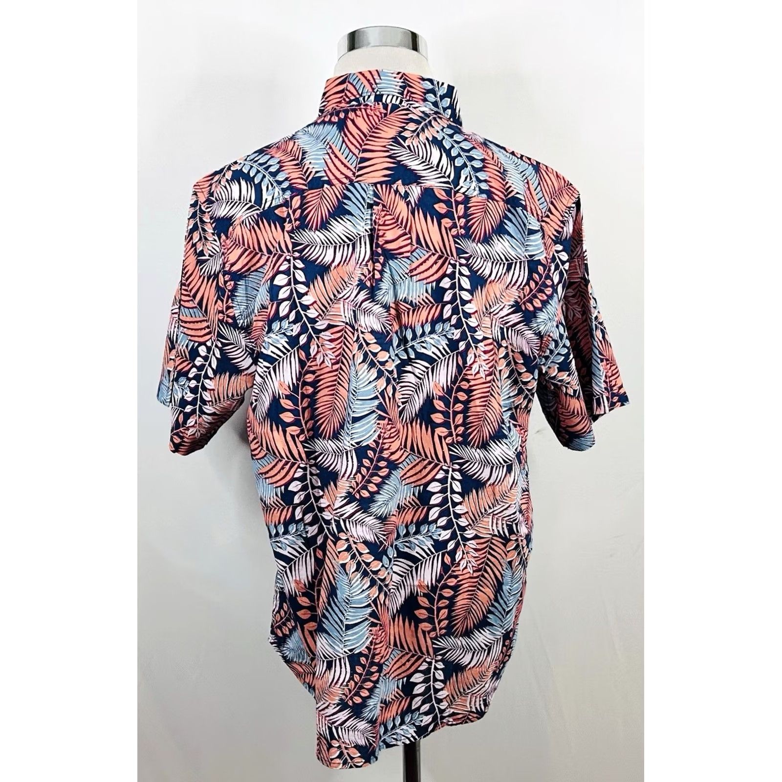 Tommy Bahama Tommy Bahama Hawaiian Aloha Shirt Large Linen Cotton Floral Print Pink Blue Mens Size US L / EU 52-54 / 3 - 4 Thumbnail