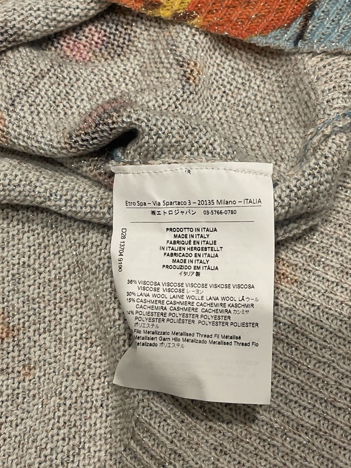 Etro Sparkles & Flowers Sweater Size L / US 10 / IT 46 - 3 Thumbnail