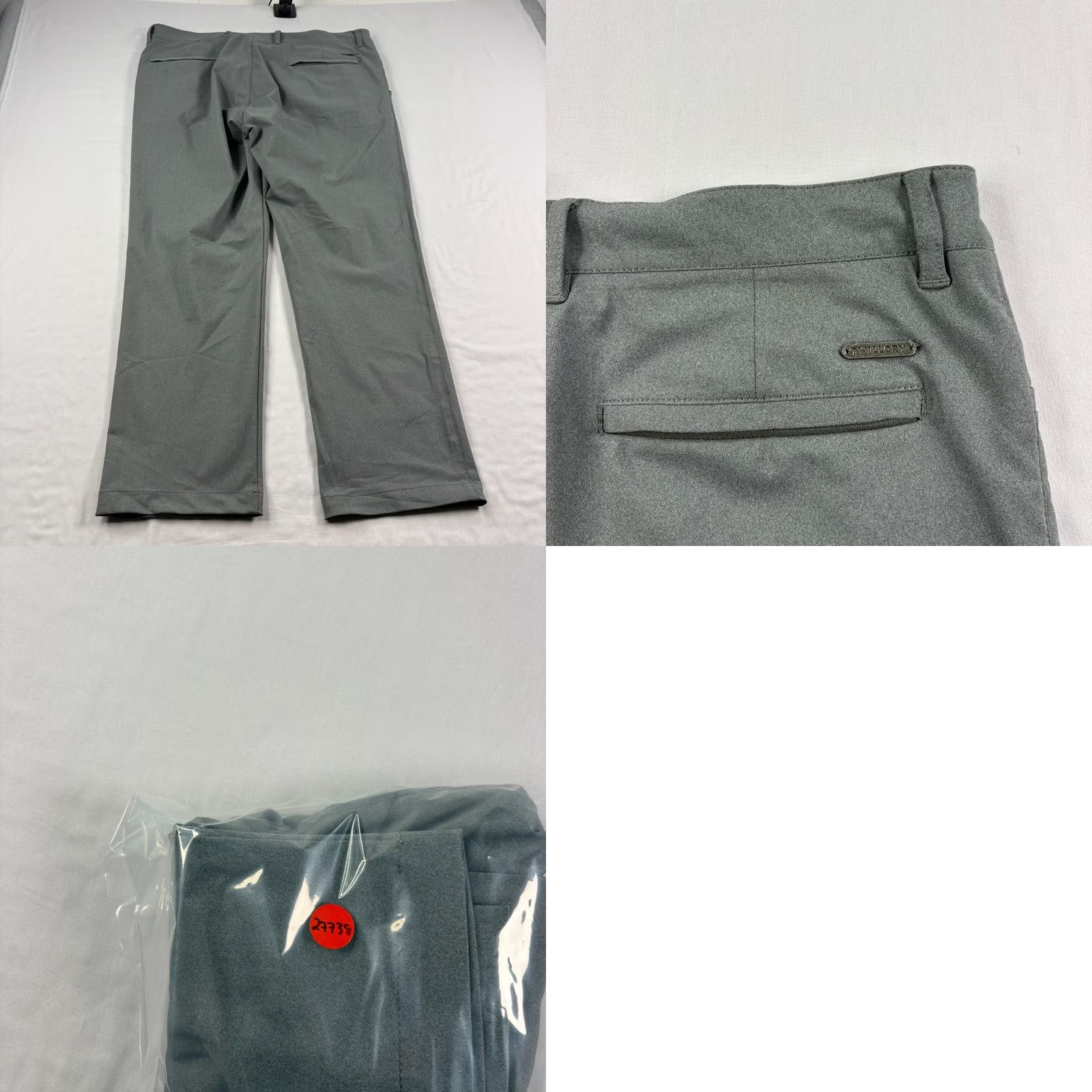Vintage Twillory Pants Mens 38x30 Gray Chino Performance Stretch Casual Preppy Size US 38 / EU 54 - 8 Thumbnail