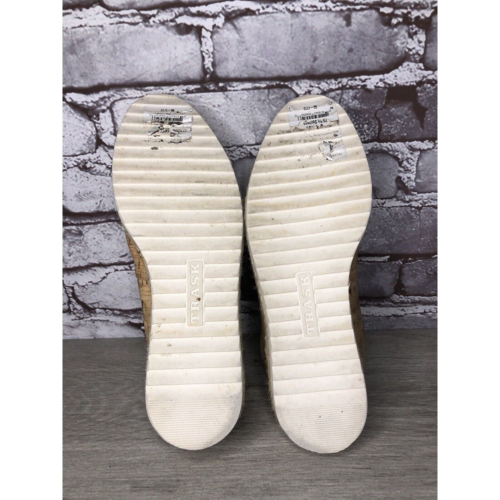 Trask TRASK Cork Tan Sparkle Star Espadrilles Slip On Shoes Women Size US 8 / IT 38 - 8 Thumbnail
