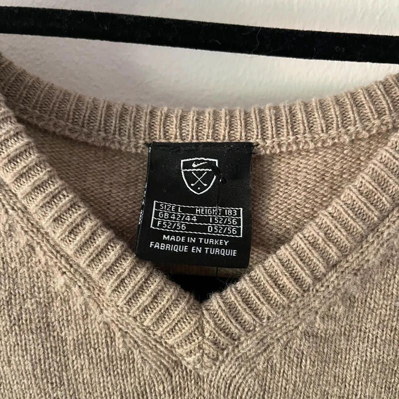 Nike Vintage Tan Beige Nike Vest 100% Cotton L Athletic sports Size US L / EU 52-54 / 3 - 3 Thumbnail