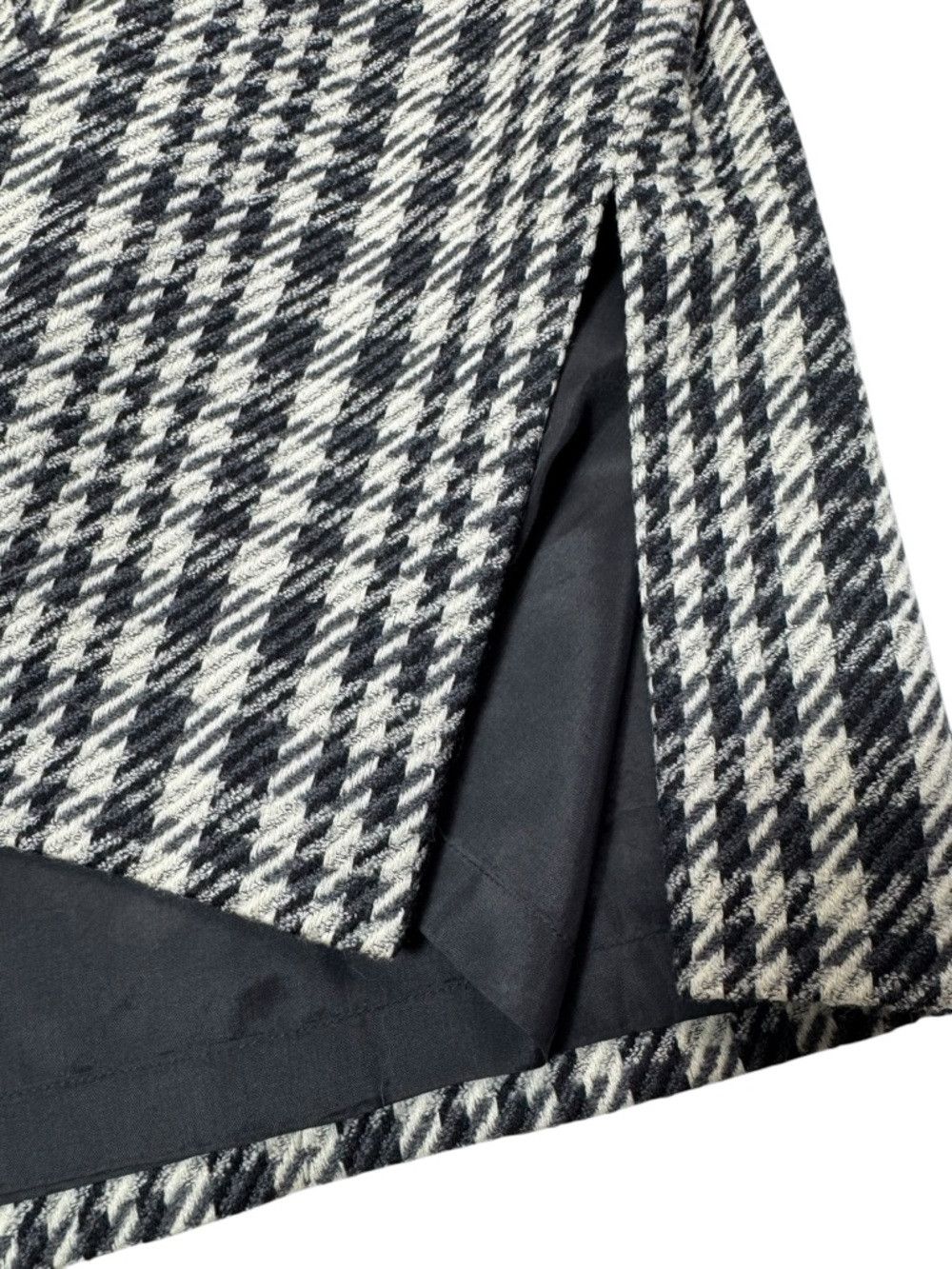 Other Dana Buchman Black & White Houndstooth Wool Pencil Skirt Si Size 34" / US 12 / IT 48 - 3 Thumbnail