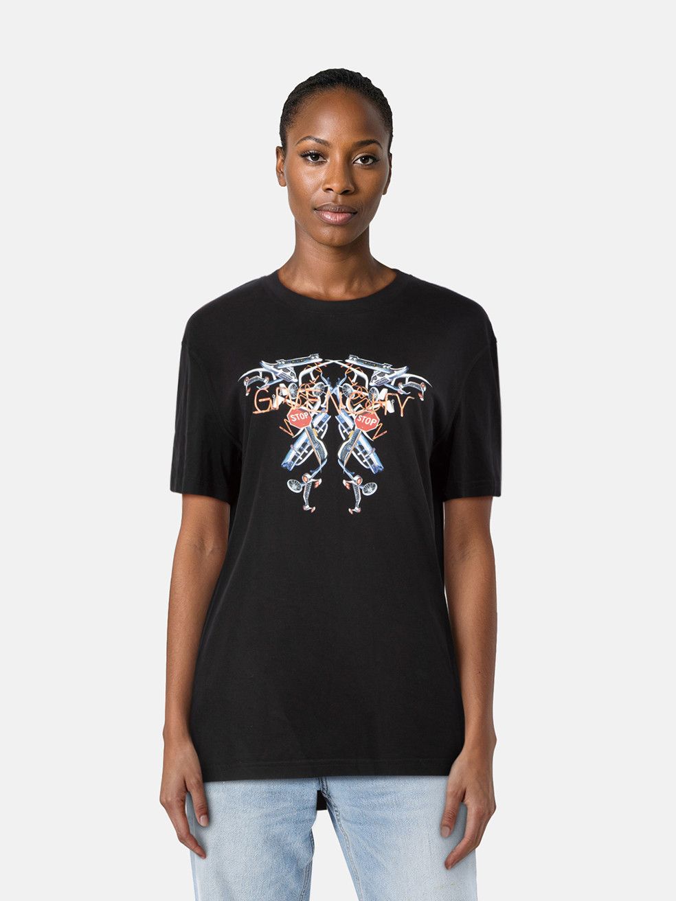 Givenchy Black Graphic Print Logo T-Shirt Size XXL / US 16-18 / IT 52-54 - 1 Thumbnail