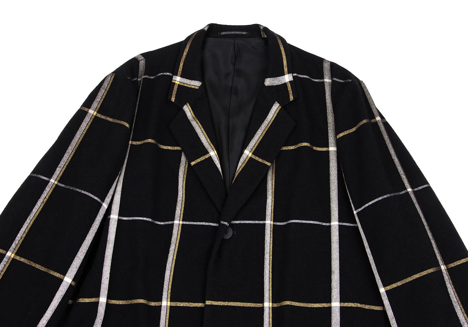 Yohji Yamamoto Yohji Yamamoto Fleece Wool Check Jacket Dark Navy Size US L / EU 52-54 / 3 - 2 Thumbnail