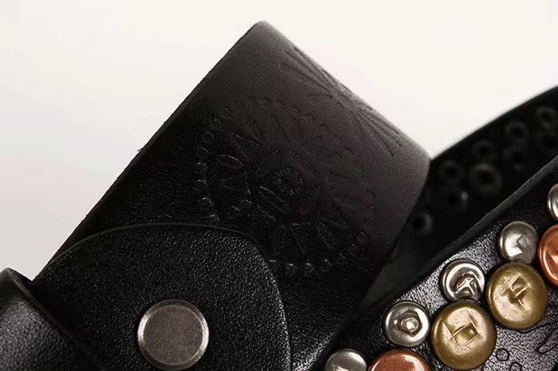 Japanese Brand × Vintage Round Rivet Studded Genuine Cowskin Leather Belt Size ONE SIZE - 9 Thumbnail