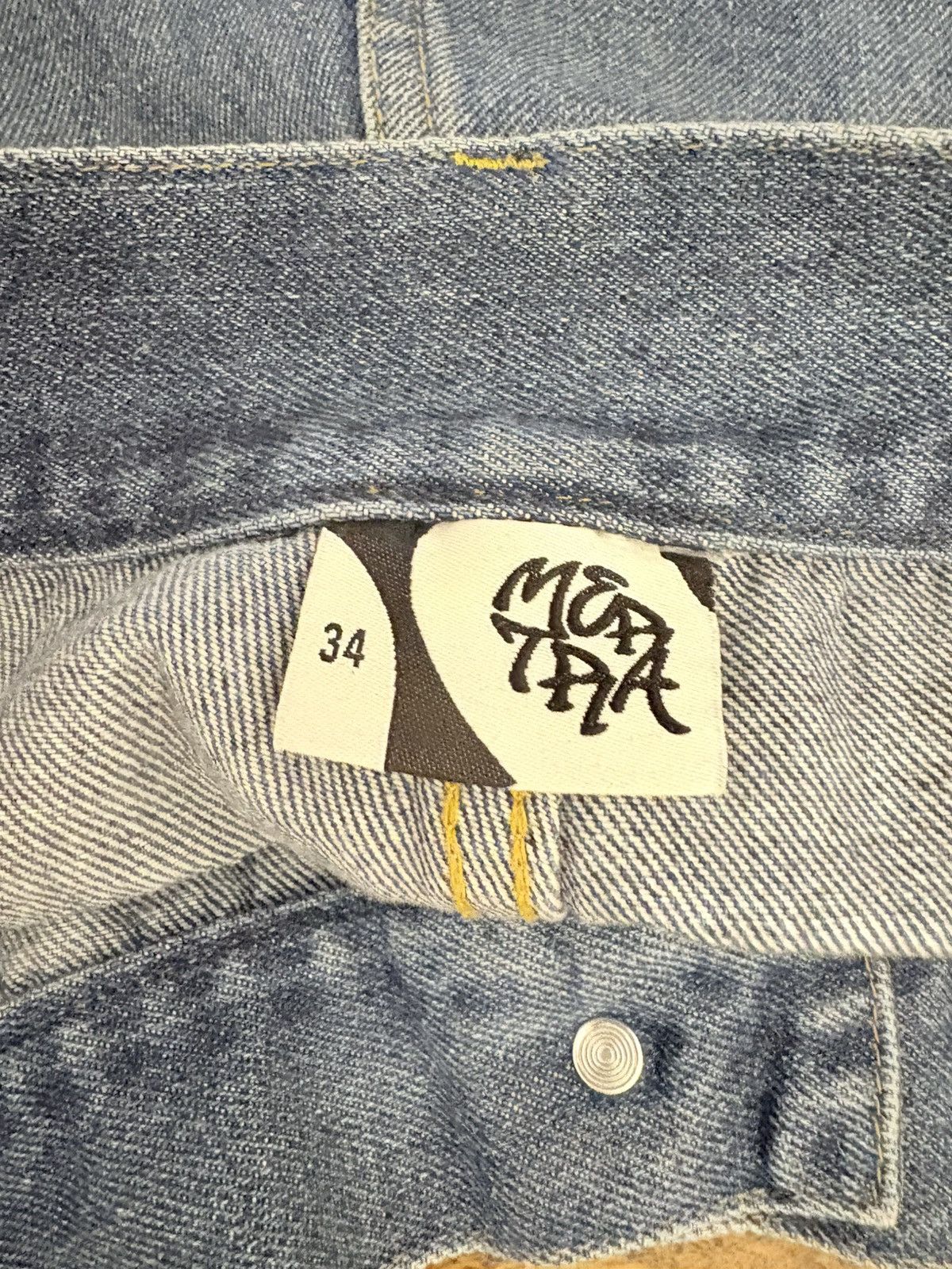 Mertra Mertra baggy light blue jeans with stripe Size US 34 / EU 50 - 7 Thumbnail