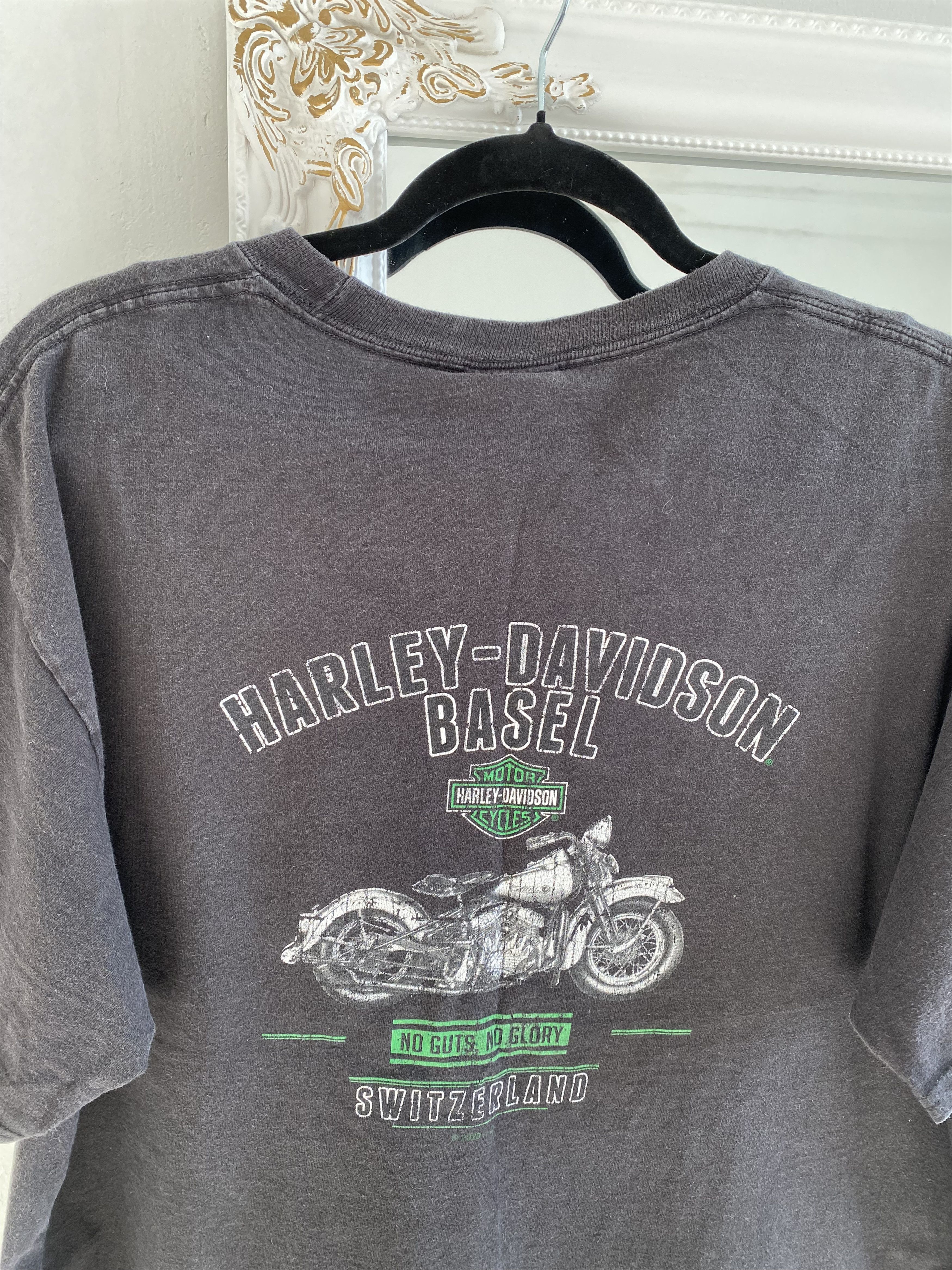Harley Davidson Harley Davidson Switzerland Washed Black Tee T Shirt Size US L / EU 52-54 / 3 - 5 Thumbnail