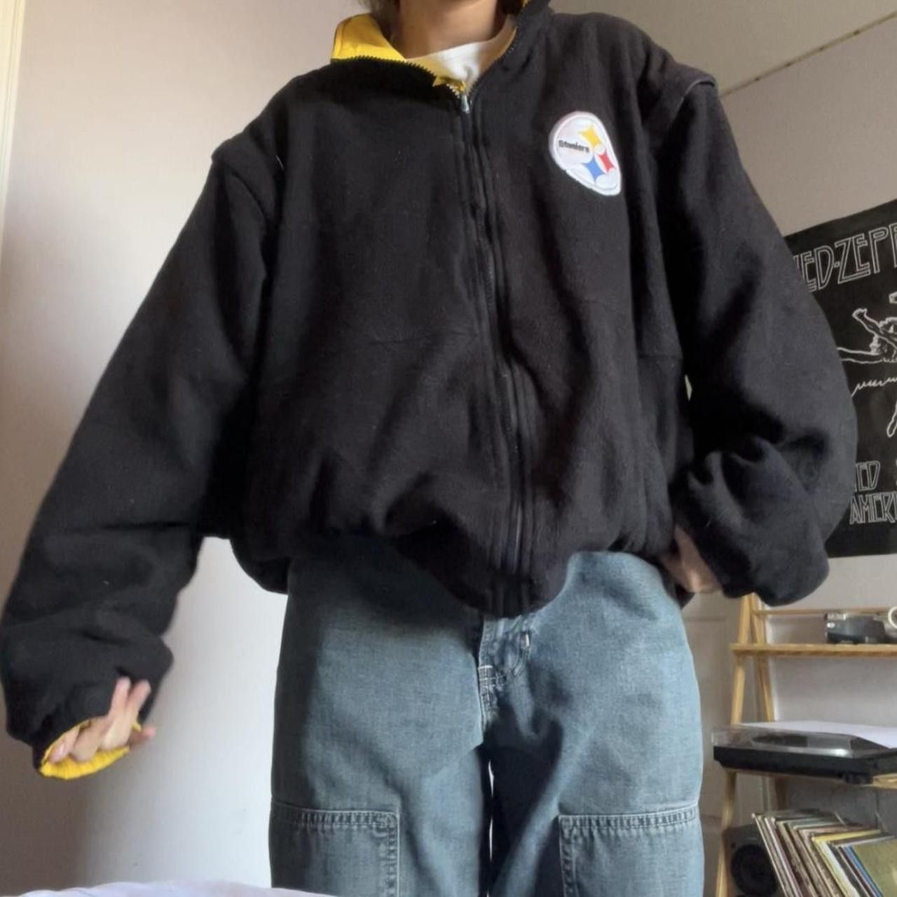 TW Steel vintage pittsburgh steelers fleece football jacket 📺 Size US XL / EU 56 / 4 - 1 Thumbnail