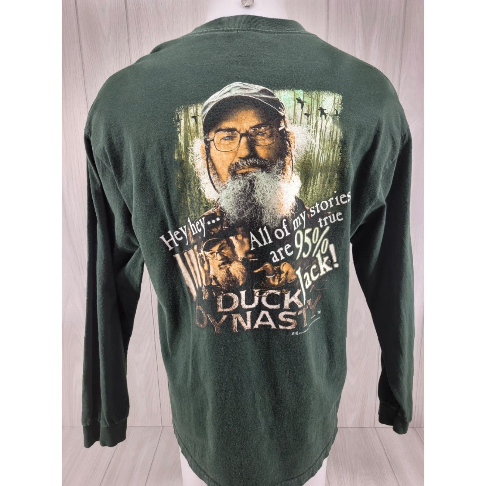 Vintage Duck Dynasty Shirt Mens XL Long Sleeve Green 2020-2029 Size US XL / EU 56 / 4 - 2 Thumbnail