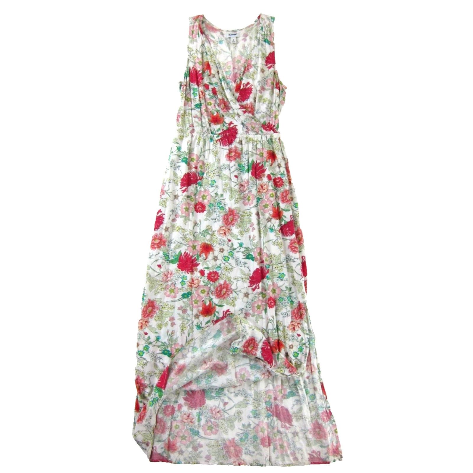 Old Navy VINTAGE Old Navy Rayon Pink Green Yellow White Rayon V-Neck Long Maxi Tank Sun Dress M Size M / US 6-8 / IT 42-44 - 6 Thumbnail