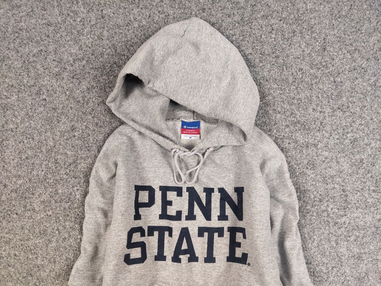 Champion Vintage 90's Champion Penn State Logo Gray Blank Hoodie Size US M / EU 48-50 / 2 - 8 Thumbnail