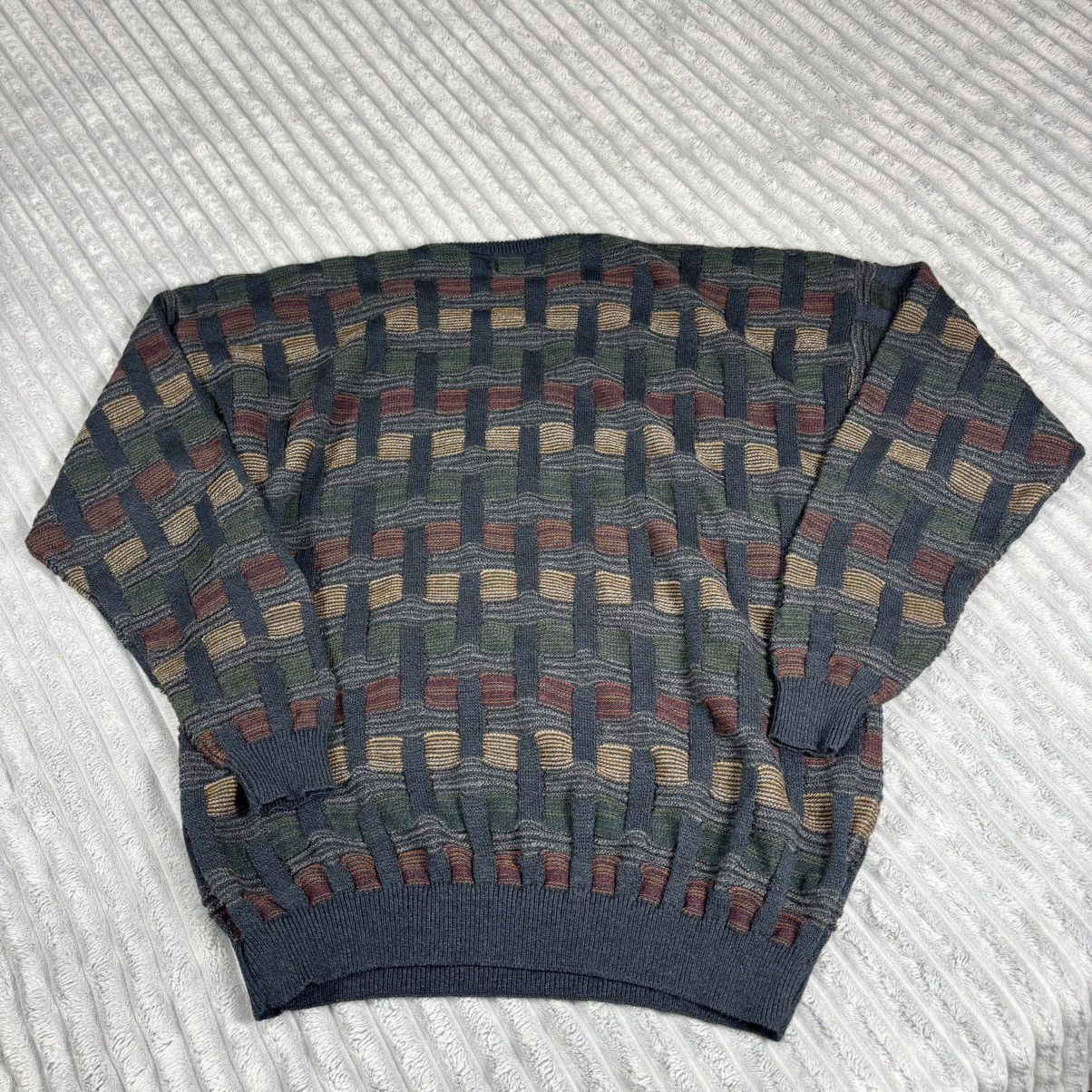 Farah Farah Mens 2xL VTG 90s Textured Multicolored KnitSweater Size US XXL / EU 58 / 5 - 8 Thumbnail