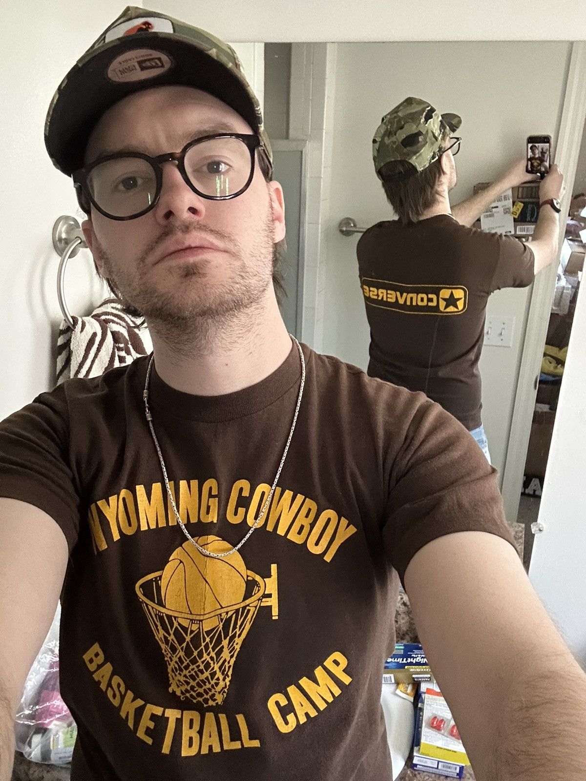 Converse 80s SLUBBY SiNGLE STiTCH UNiVERSiTY of WYOMiNG COWBOYS TEE Size US M / EU 48-50 / 2 - 20 Thumbnail