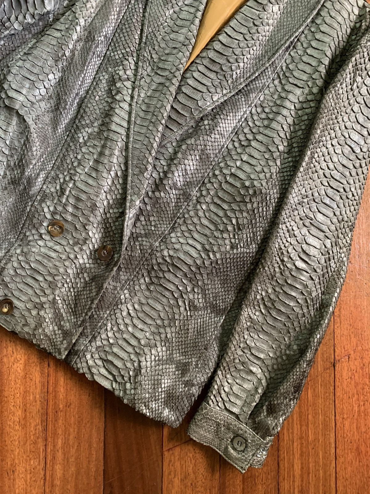 Gucci Rare! A/W 1998- Gucci- Tom Ford- Snakeskin Leather Coat Size US L / EU 52-54 / 3 - 4 Thumbnail