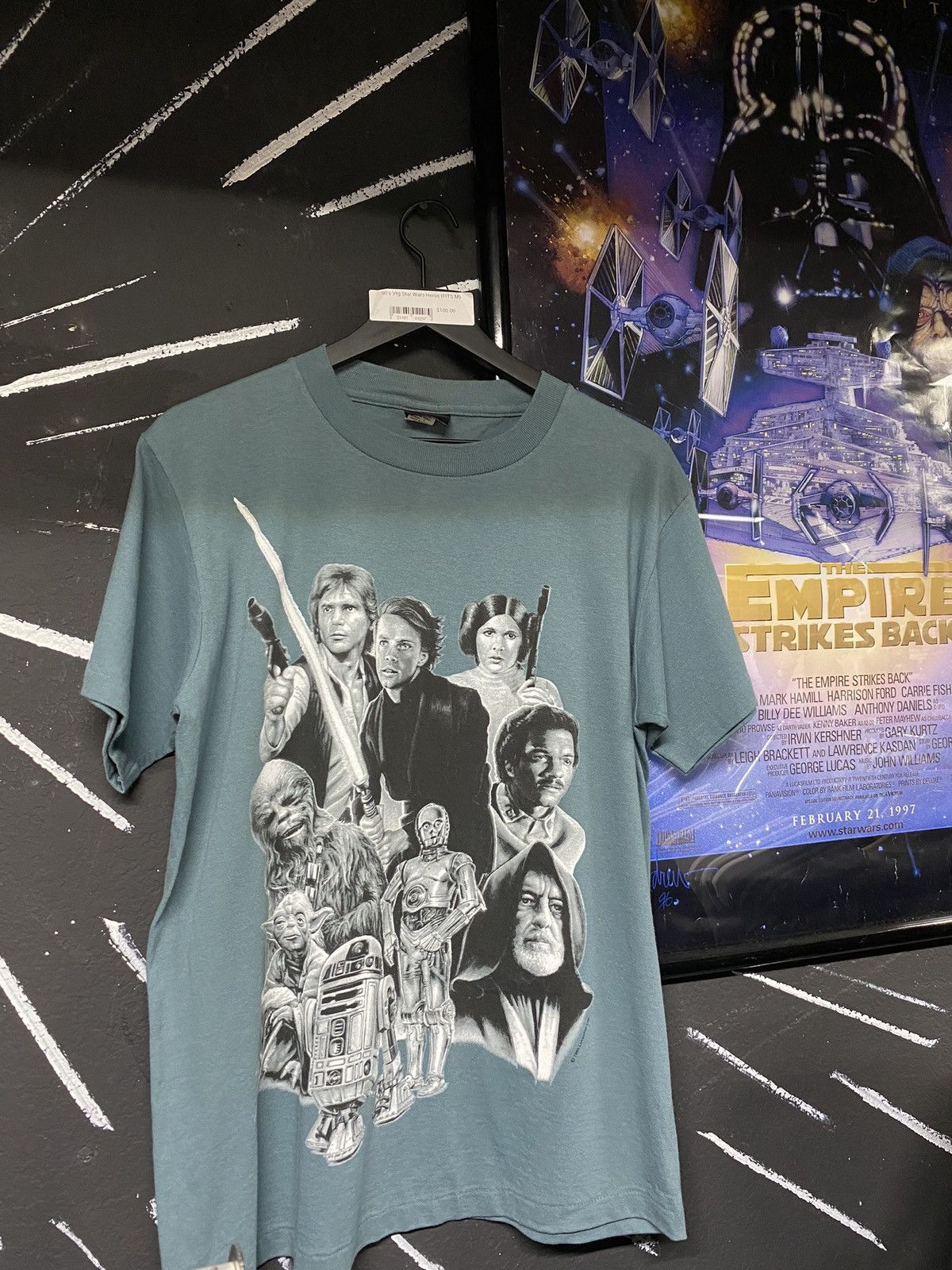 Star Wars × Vintage Vintage 90’s Star Wars Movie Tee Shirt Medium Size US M / EU 48-50 / 2 - 1 Thumbnail