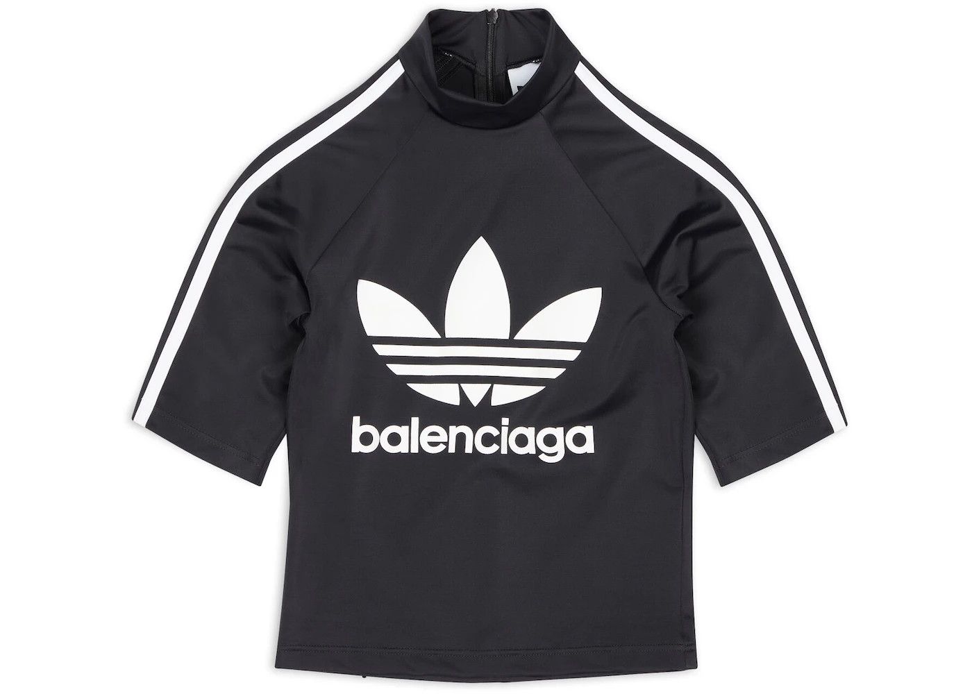 image of Adidas x Balenciaga O1In1G0324 Short Sleeve Athletic Top In Black, Women's (Size Medium)