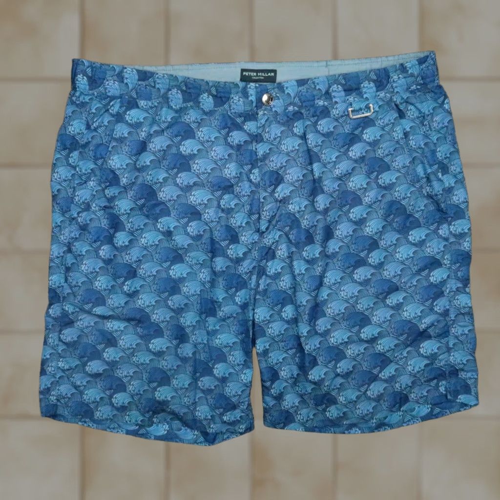 Peter Millar Peter Millar Swim Trunks Mens XL Blue Lined Shorts Waves Surf Bottoms Size US 36 / EU 52 - 1 Thumbnail