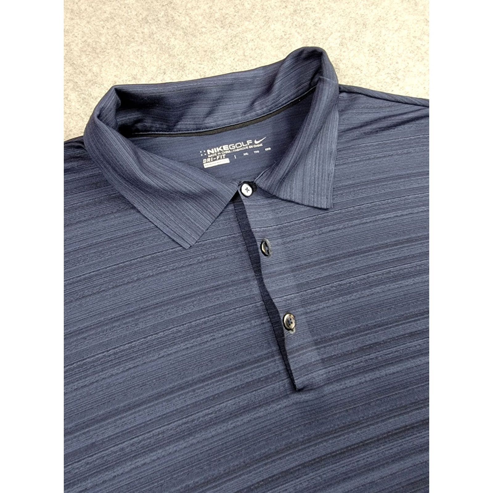 Nike Nike Golf Polo Shirt Mens 2XL Dri-Fit Blue Stripe Short Sleeve Polo Shirt Outdoor Sports Size US XXL / EU 58 / 5 - 2 Thumbnail