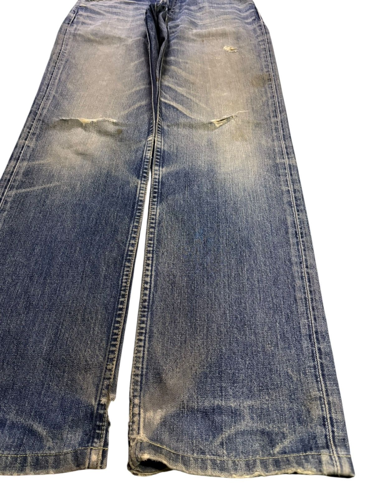 Levi's Vintage 90s Levis 502 Rusty Mud Wash Distressed Loose Jeans Size US 29 - 7 Thumbnail