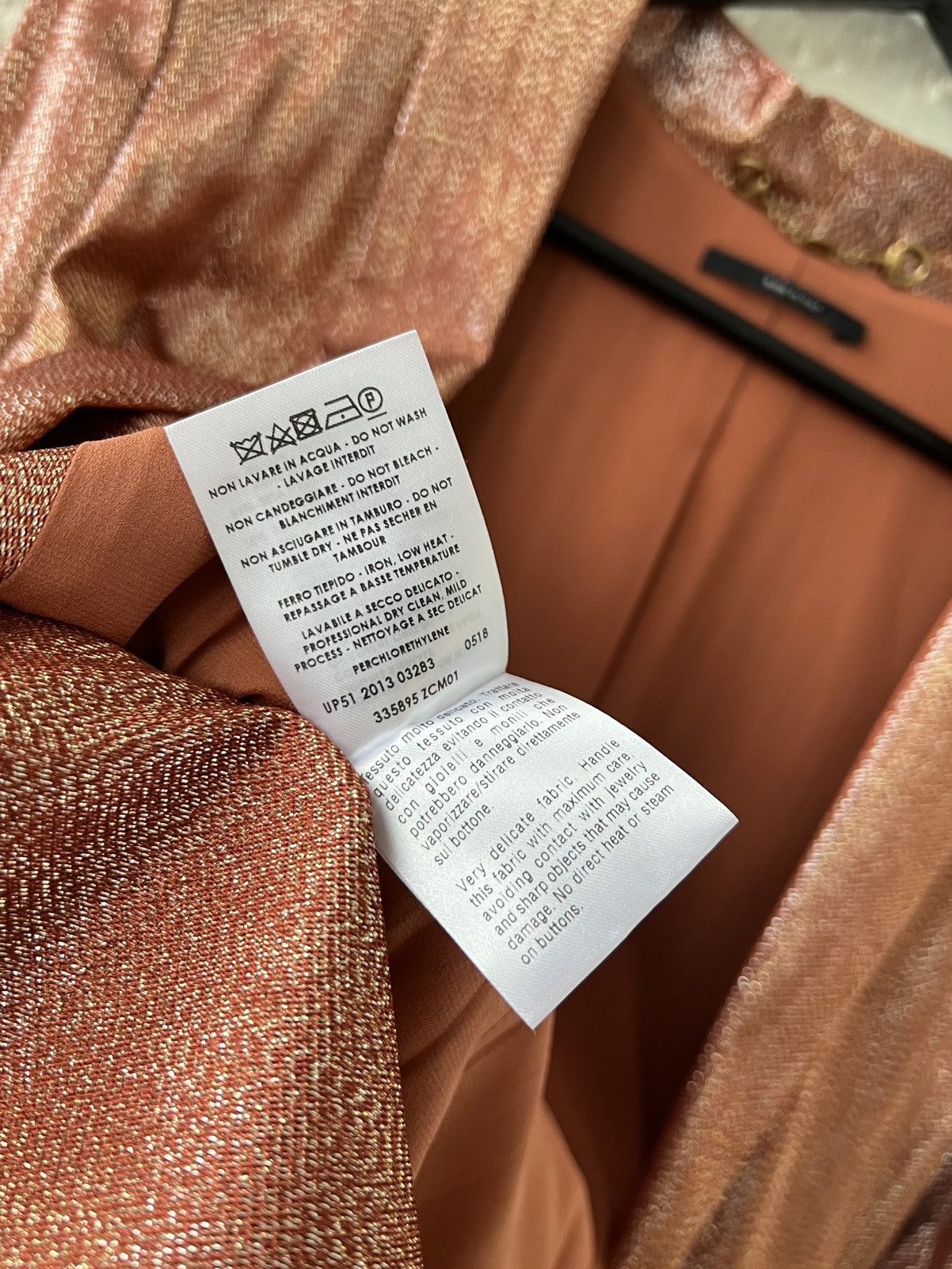 Gucci Gucci Iridescent Rust Liquid Silk Blazer Jacket Lightweight Size XS / US 0-2 / IT 36-38 - 11 Thumbnail